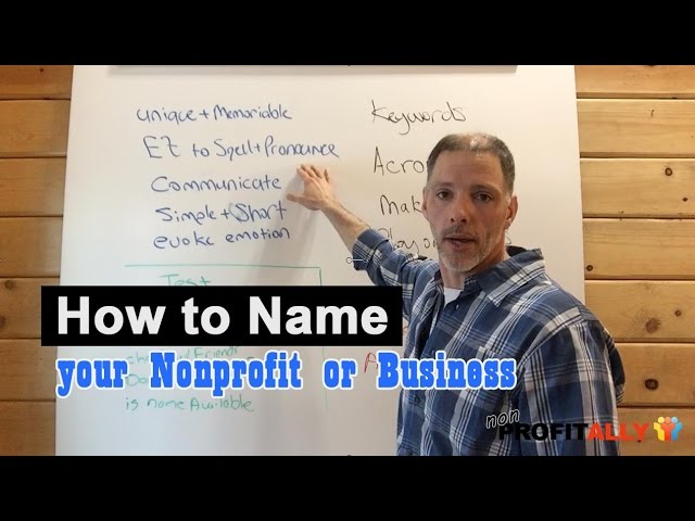 How to Name your Nonprofit or Business
