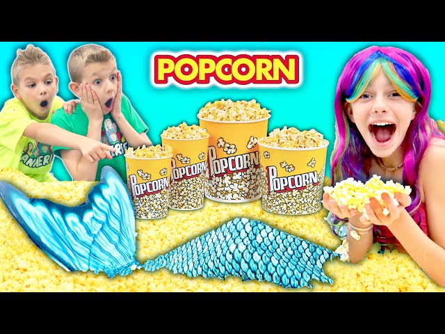 We Caught A MerMaiD in Our HouSe Making PopCorn!! Popcorn Machine By The Pool!