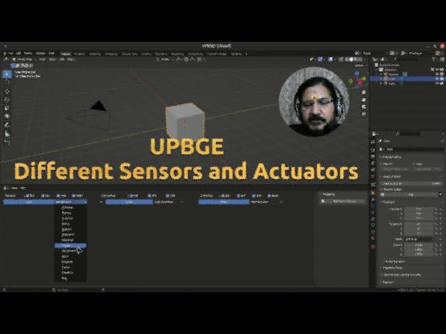 UPBGE Different Sensors and Actuators