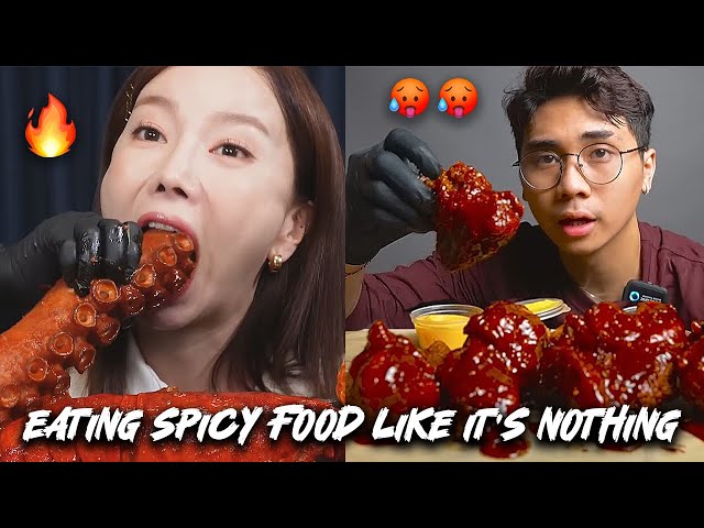 Mukbangers EATING SPICY FOOD LIKE THERE'S NO TOMORROW