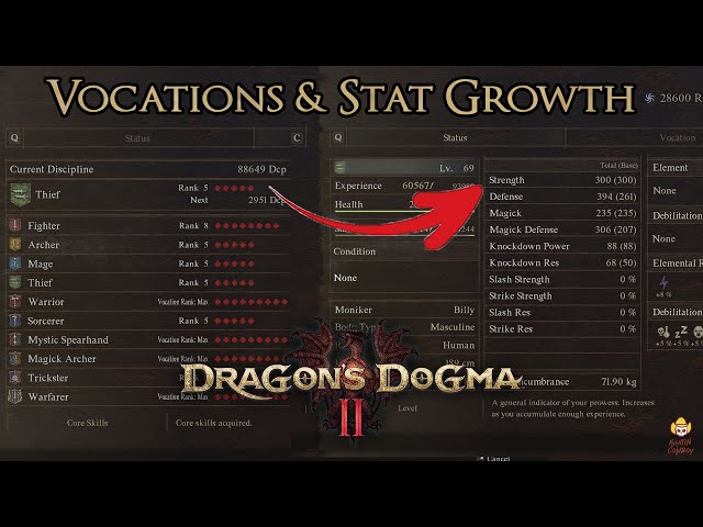 Dragon's Dogma 2 - Vocations & Stat Growth