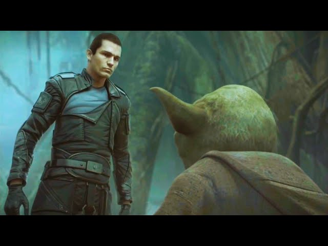 Starkiller Meets Yoda on Dagobah