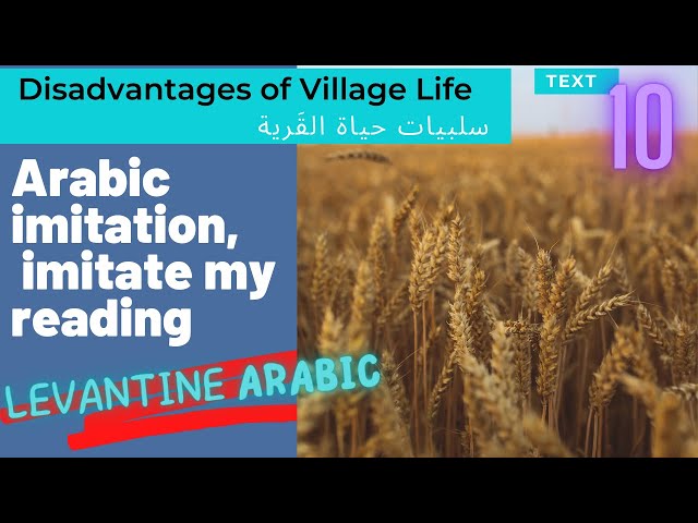 Levantine Arabic Reading comprehension | Title:  Disadvantages of Village Life #levantine  #arabic