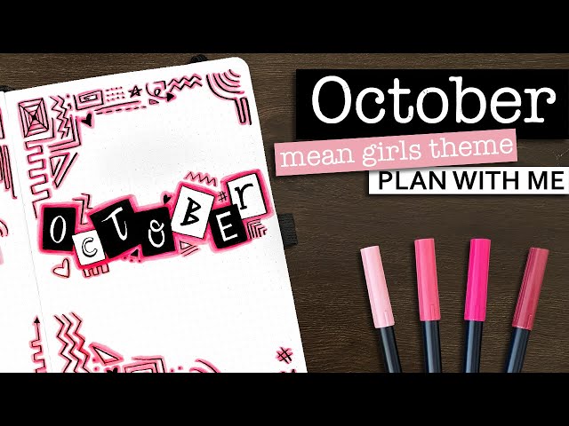October bullet journal setup 💜 Mean girls theme