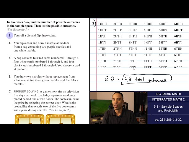Big Ideas Math [IM2]: 5.1 - Sample Spaces and Probability (Lecture & Problem Set)