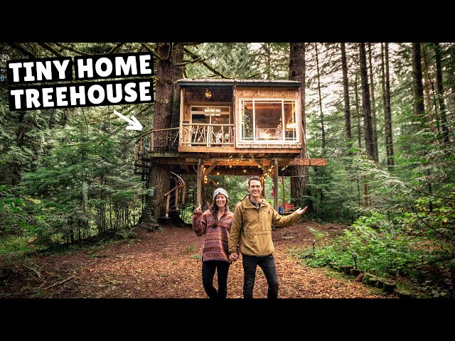 OUR TINY HOME TREEHOUSE GETAWAY (break from van life)