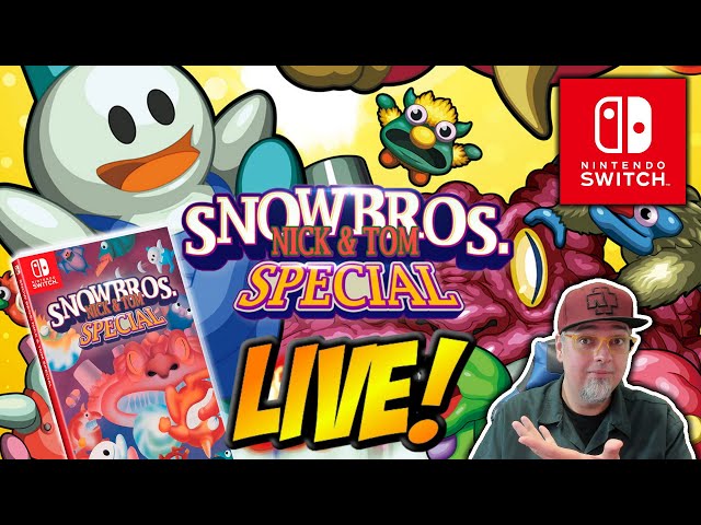 Retro Arcade Game RETURNS!  Snow Bros. Nick & Tom Special For Nintendo Switch! LIVE Gameplay!