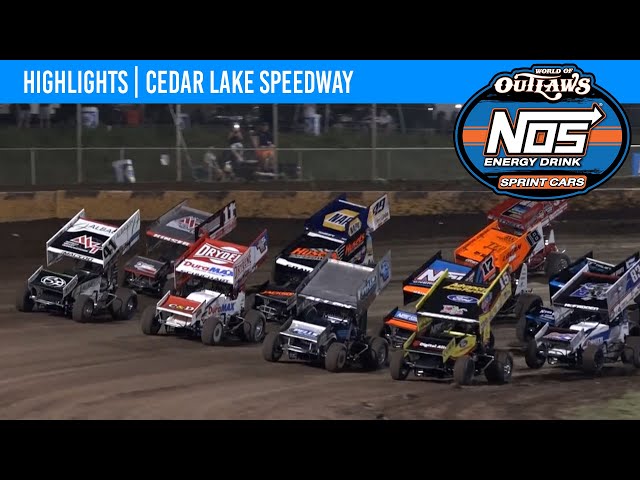 World of Outlaws NOS Energy Drink Sprint Cars Cedar Lake Speedway July 1, 2022 | HIGHLIGHTS
