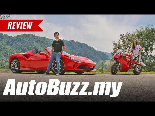 Ferrari F8 Spider & Ducati Panigale V4S review feat. Yulina - AutoBuzz.my