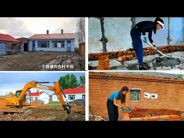 Beautiful girl renovating the garden and the old abandoned house becomes more beautiful  ▶ 08