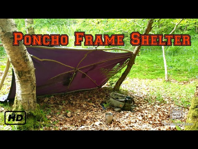 How to Make an Overnight Survival Shelter with a Poncho Frame