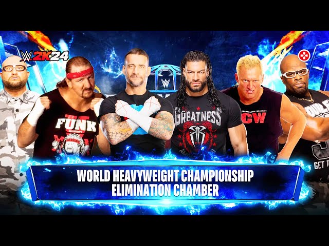 WWE 2K24: Roman Reigns and DLC 1: ECW CM Punk Pack in Elimination Chamber