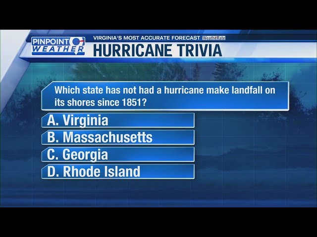 WFXR Weather Trivia: Landfalling hurricanes