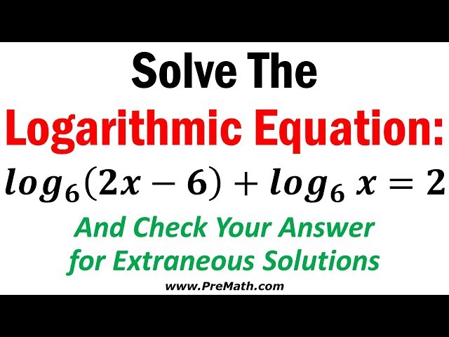 How to Solve Logarithmic Equations Involving Same Bases - Simple Explanation