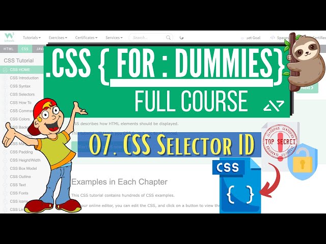 CSS for Dummies : 07  SECRET of using CSS Selector ID like a pro