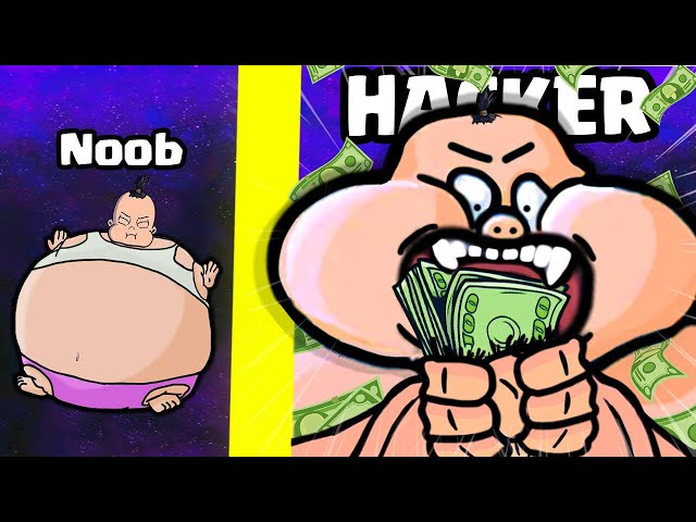 EATING MONEY to become OVERWEIGHT FAT... (Food Fighter Clicker New Update)