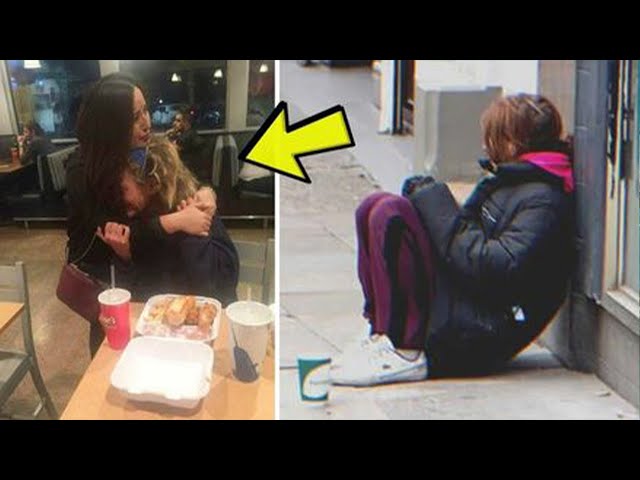 Homeless Girl Gives Her Lunch To This Blind Lady... Unaware That She Is Hiding A Big Secret