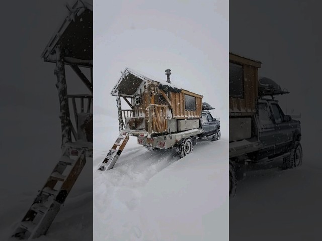 Riding out a Snowstorm in a Truck Camper in Alaska