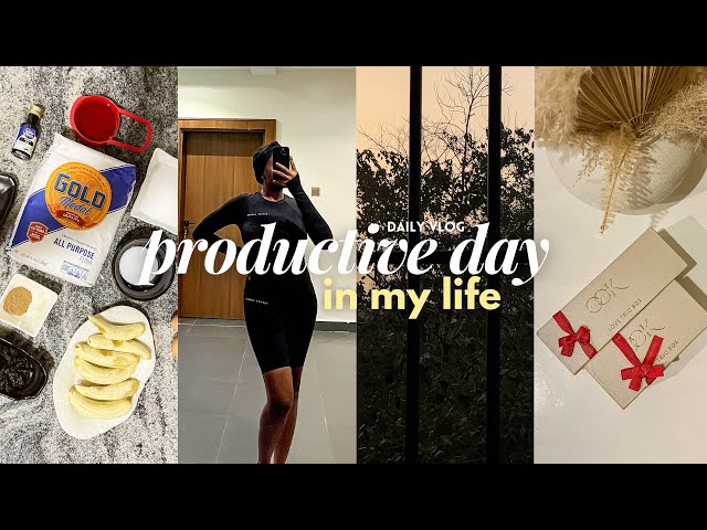 PRODUCTIVE DAY IN MY LIFE | healthy habits, mental & physical glow up, baking | silent vlog
