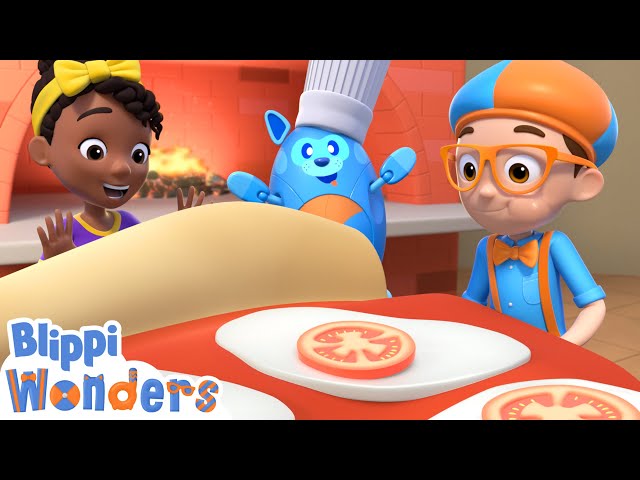 Blippi Learns How Pizza Is Made! | Blippi Wonders Educational Videos for Kids
