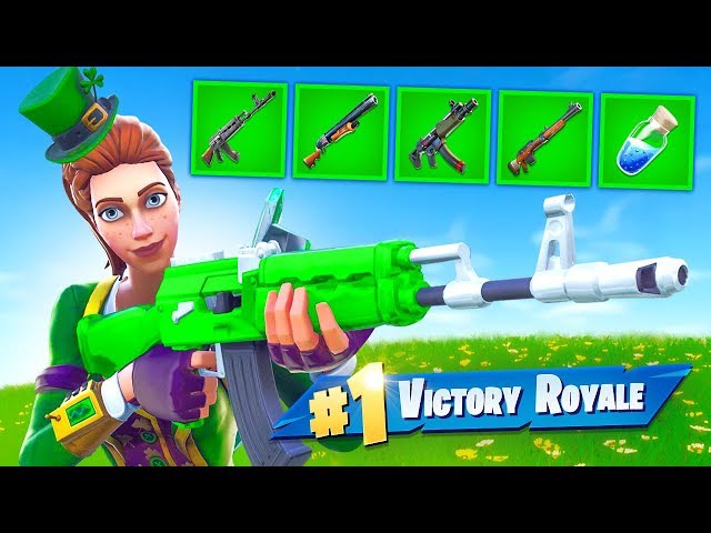 Fortnite but *ONLY* Green Items!