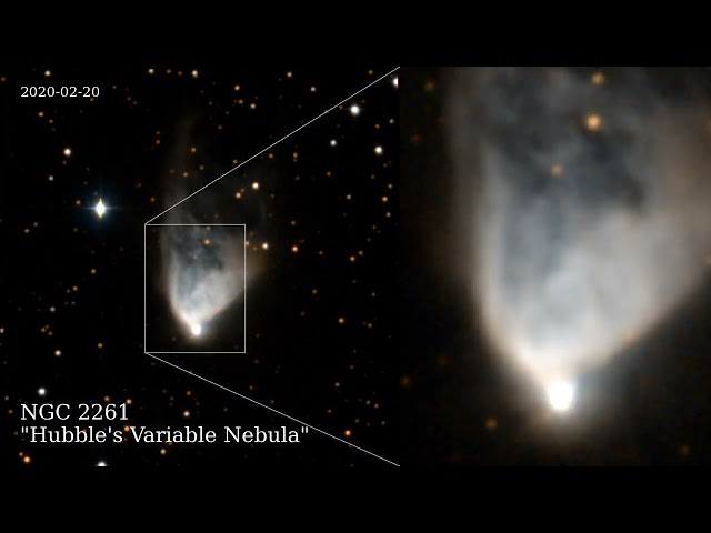 The pulsations of Hubble's variable nebula (NGC2261)