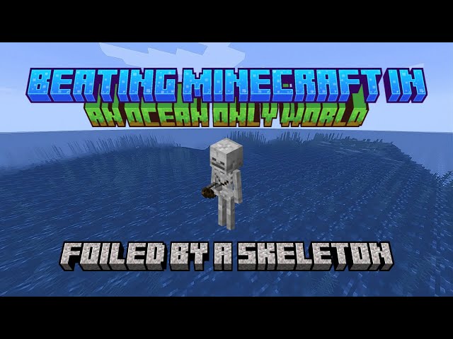 Foiled by a Skeleton | Beating Minecraft in an Ocean Only World