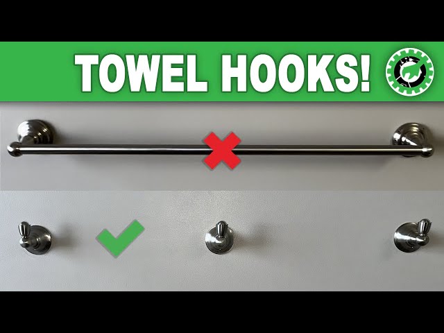 Towel Hooks! Convert your typical towel rod into Towel Hooks!