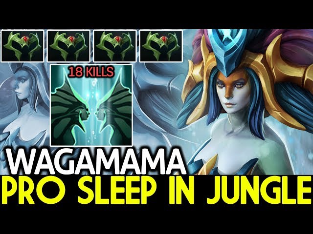 Wagamama [Naga Siren] Insane Pro Sleep in Jungle Full Tanky Build 7.22 Dota 2