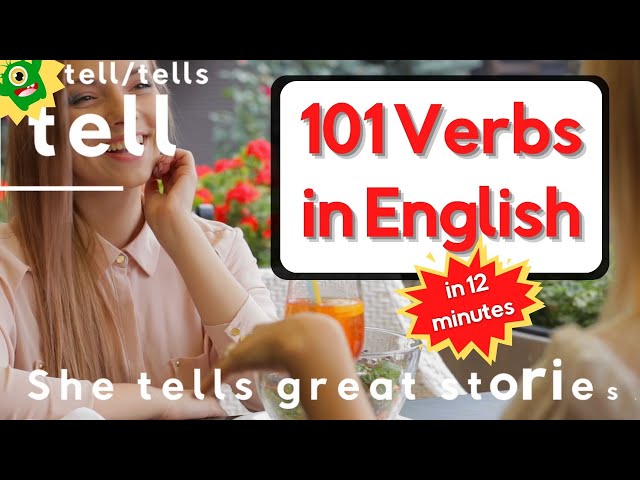 101 Verbs in English with Video Clips and Sentences