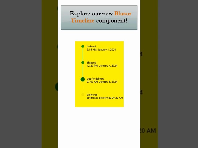 Explore New Blazor Timeline Component | 2024 Volume 1