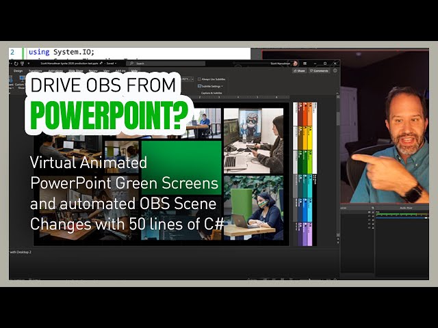 Virtual PowerPoint Greenscreens! Change a PowerPoint Slide and Change an OBS Scene - automatically!