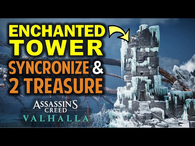 Enchanted Tower: How to Synchronize & Get 2 Ymir's Blood Stone Treasure | AC Valhalla (Wealth Guide)