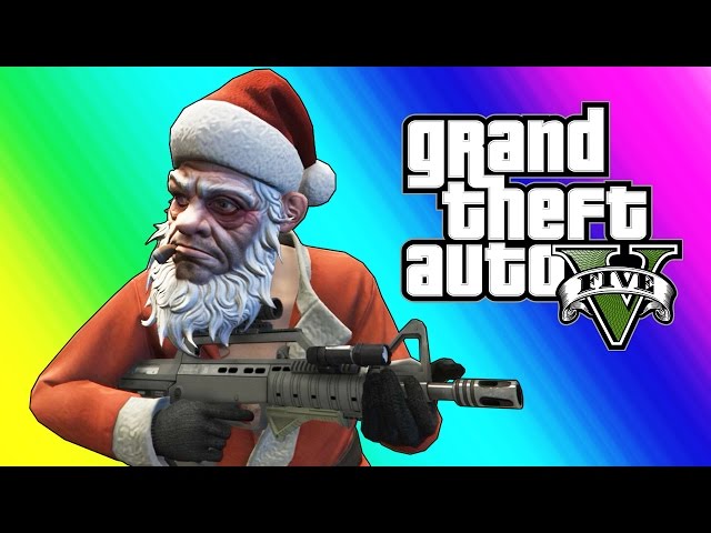 GTA 5 Funny Moments - Christmas Shopping, Santa Claus, & Yacht Dive Glitch (Day Before the Snow)
