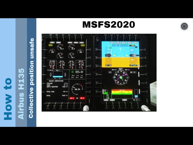 Flight Simulator 2020 - How to - Airbus H135 helicopter - Collective position unsafe