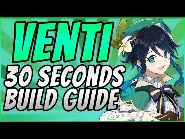 VENTI BEST SUPPORT BUILD  - 30 SECONDS CHARACTER GUIDE - GENSHIN IMPACT #Shorts
