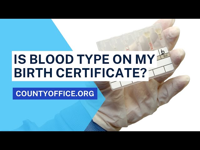 Is Blood Type On My Birth Certificate? - CountyOffice.org