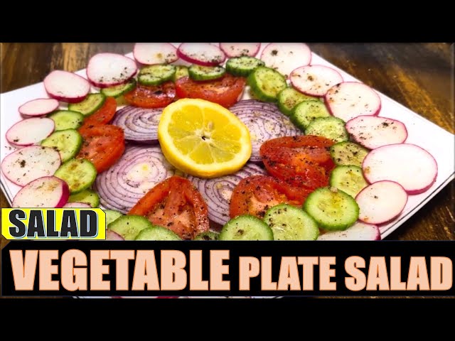 Vegetable Salad Plate - Served as a side dish alongside grilled meats, fish, or other main courses