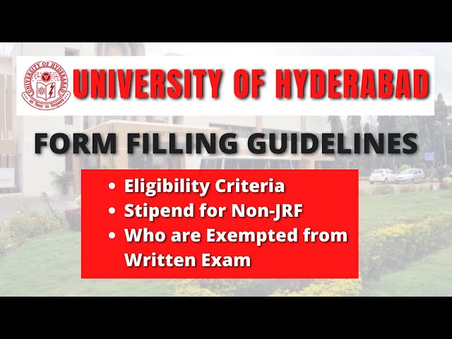UoH: Form Filling Guidelines | Everything You Need to Know | PhD Admission | All 'Bout Chemistry