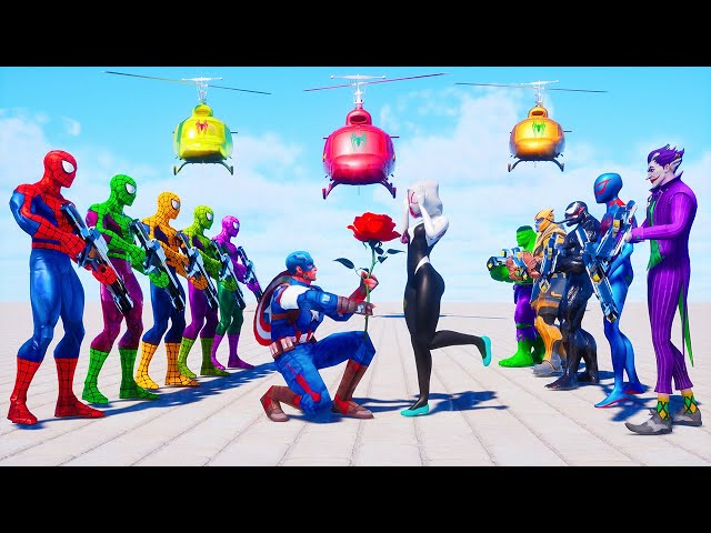 Superheroes Spiderman Rescue 5 superheroes vs shark spider-man roblox vs big hulk vs venom vs joker2