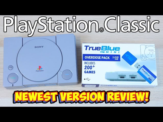 New True Blue Mini Overdose 128gb PlayStation Classic Hack Plug & Play USB Drive!