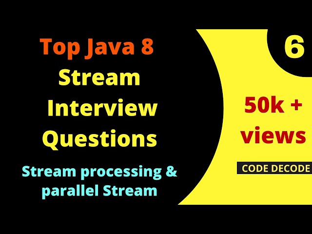 Parallel Streams intro || Stream processing Interview Questions and Answers Java 8 | Code Decode