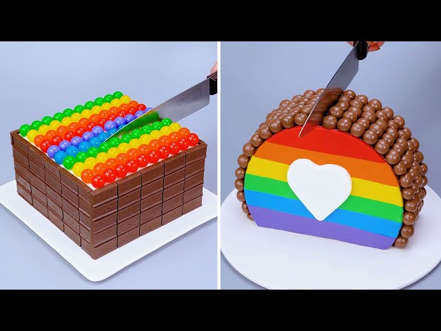 Quick & Easy Rainbow Chocolate Cake Decorating Tutorials | 10+ Birthday Cake Decorating Recipe