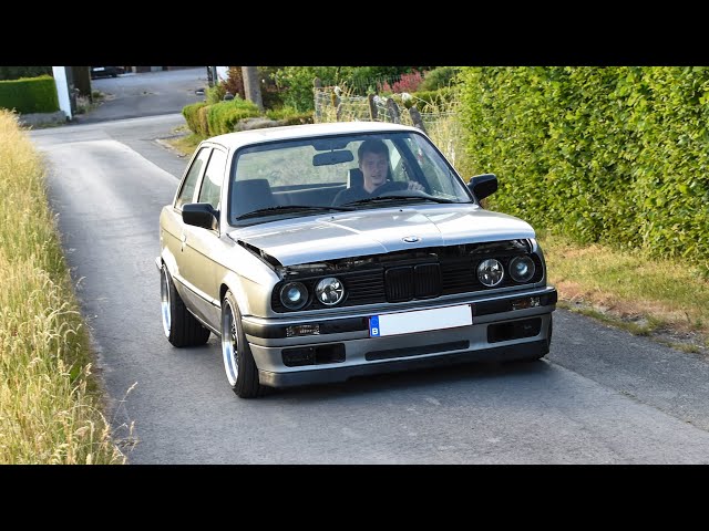 BMW E30 6 Cylinder (M20) without EXHAUST | Extreme loud Sounds, Accelerations