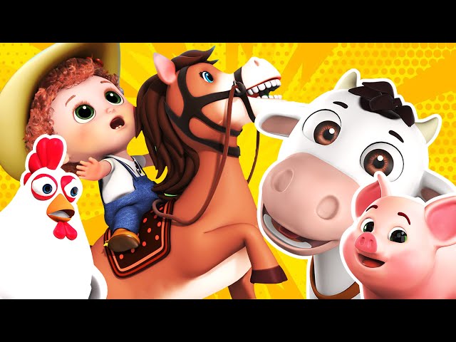 Old Macdonald Had a Farm - animal sounds | cartoon for kids | Jugnu Kids nursery rhymes & blocks