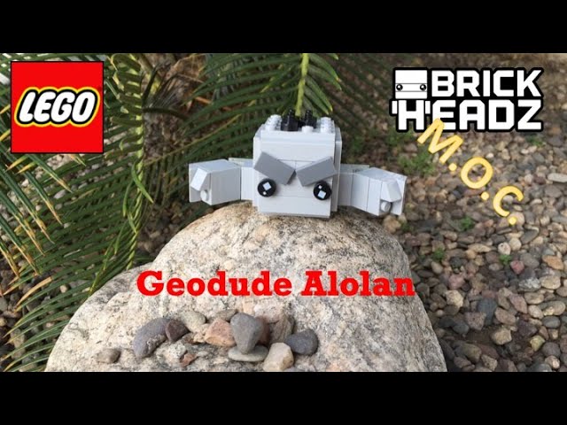 How To Build A LEGO Pokemon Alolan Geodude BrickHeadz MOC