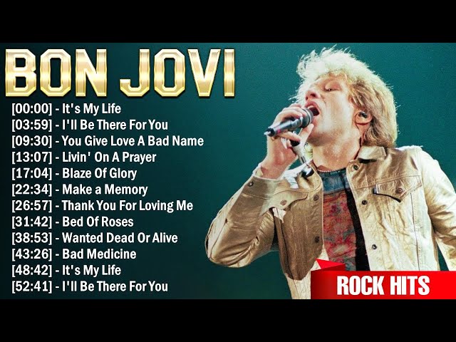 Bon Jovi The Best Rock Album Ever ~  Greatest Hits Rock Rock Songs Playlist Of All Time