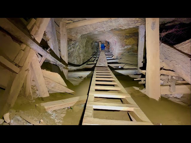 Climbing Old Ladders in an Abandoned Mine to Reach a Lower Level (Part 1)