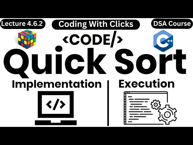 Quick Sort in c++ | Quick Sort example | Quick Sort algorithm in daa | Quick Sort Code
