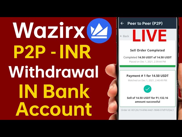 Wazirx Inr Withdrawal New Process || Wazirx P2P Live Withdrawal Process In Hindi
